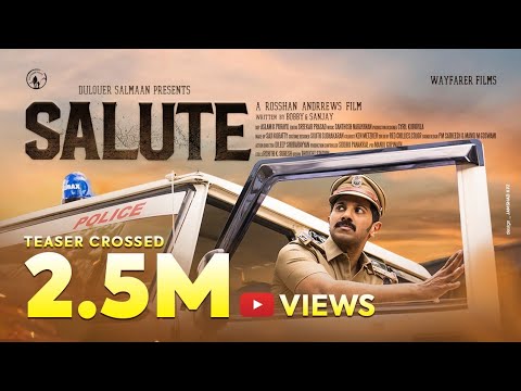 Salute  Movie Teaser | Dulquer Salmaan | Rosshan Andrrews | Bobby & Sanjay | Jakes Bejoy