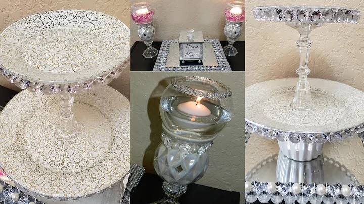 Dollar Tree DIY Glam 2 Tier Tray & Elegant Candle Holders |DIY Elegant Mother's Day Gift Ideas 2019