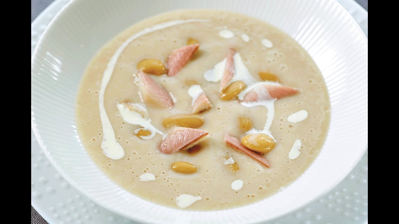 Witte bonensoep met gerookte paling | De Gastentafel