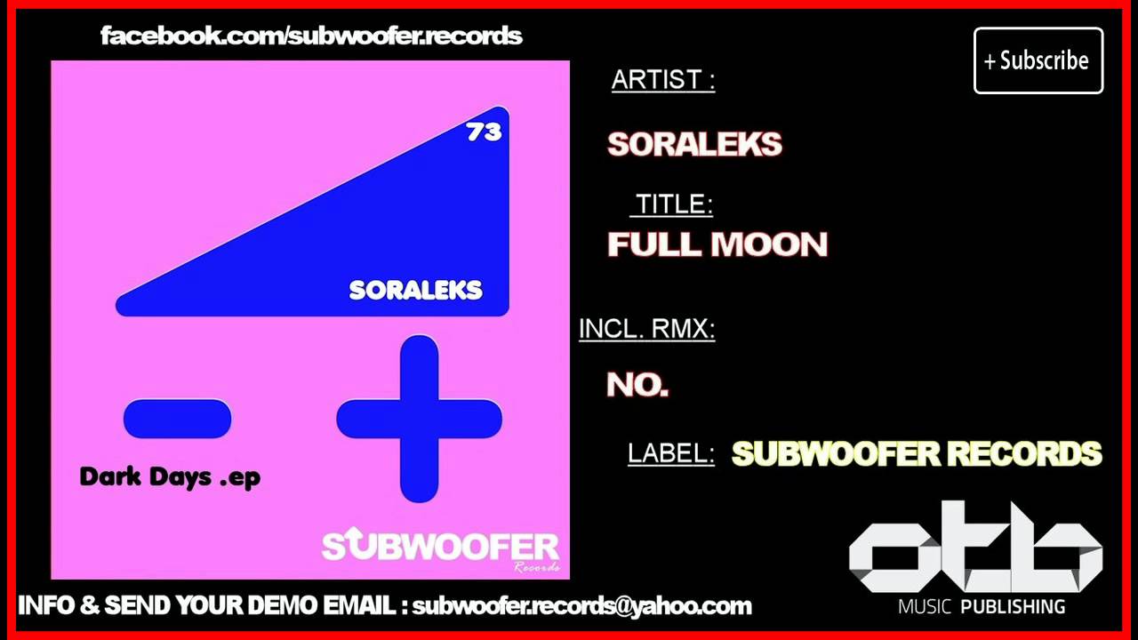 SorAleks - Full Moon [ SUB073 TECHNO 2012 ]