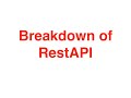 Breakdown of RestAPI