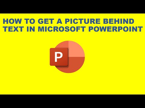 PowerPoint में टेक्स्ट के पीछे की तस्वीर कैसे प्राप्त करें