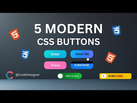 Top 5 Modern CSS Buttons with Stunning Animations | HTML & CSS Button Effects Tutorial