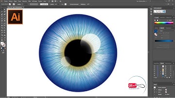 Drawing lesson #4 - How to Draw a Realistic Eye Iris in Adobe Illustrator, Step by Step tutorial