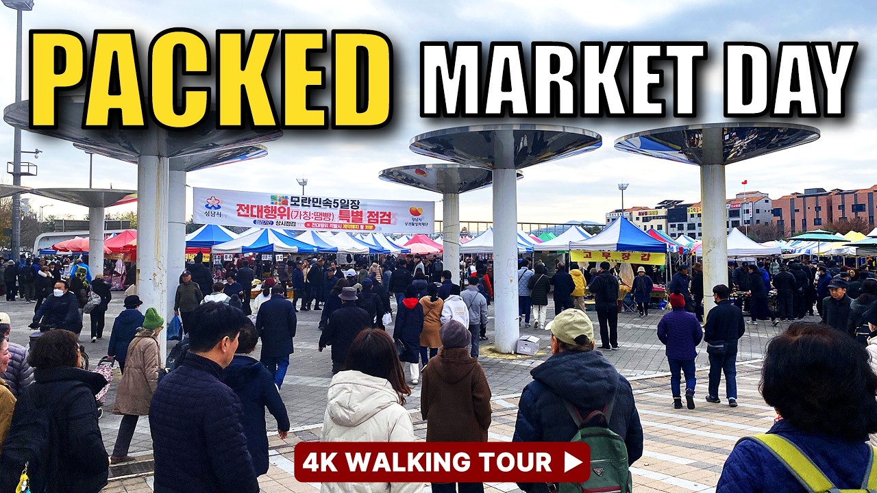 Korea’s Largest 5-Day Market 🇰🇷 | Moran Market 4K Walking Tour