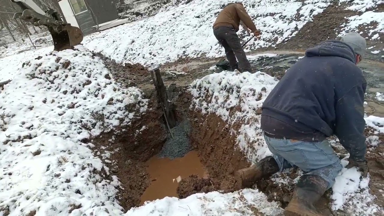 Installing water well pitless adopter and well pump