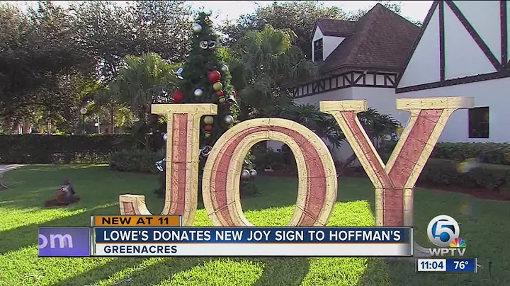 Lowe's donates new 'Joy' sign to Hoffman's Chocola...