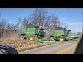 2020 CORN HARVEST GREEN OAK FARMS SHELLING CORN WITH TWO JOHN DEERE S780 COMBINES