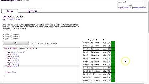 Codingbat - love6 (Java)