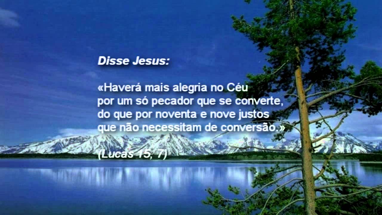 Lucas 15, 7) Haverá mais alegria no Céu por um só pecador que se ...