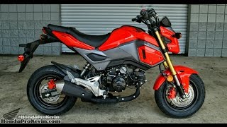 2017 Honda Grom 125 Motorcycle Walk-Around / Start-Up Video | Review at HondaProKevin.com (Red)