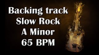 Slow Rock Backing Track in A Minor - 65 BPM chords
