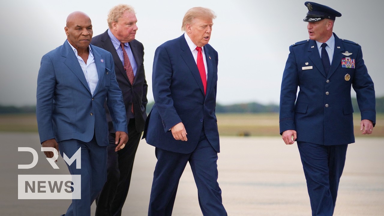 Trump, Mike Tyson and Yankees President Randy Levine Depart Joint Base Andrews for Syracuse | AC1N