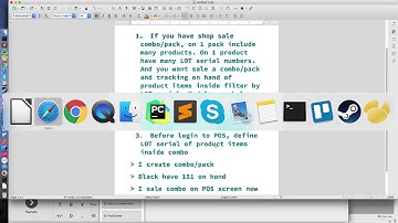 pos combo with lot serial number