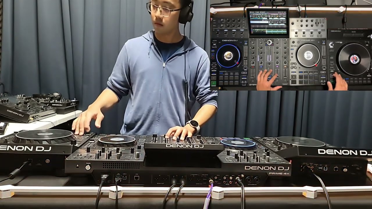 Hard Techno Mix (BPM 160), Beatport Play By Castor Wu (2402), with DENON Prime 4 Plus, LC6000