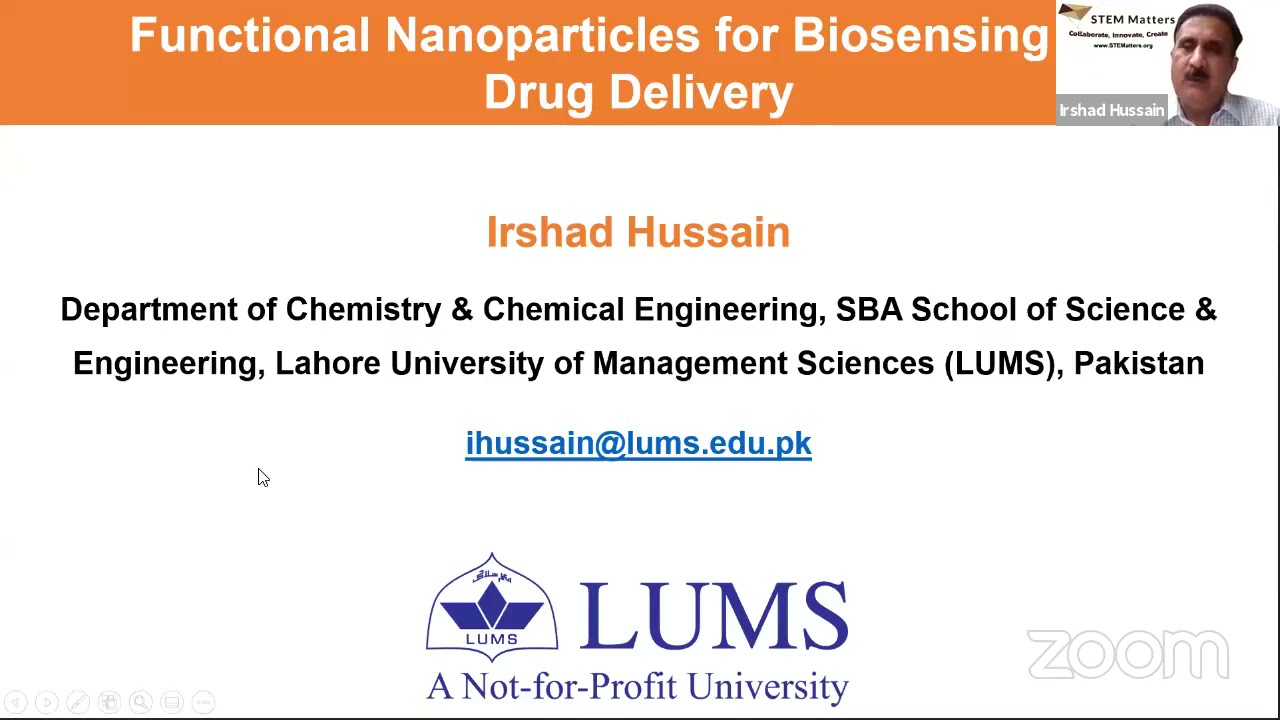 Functional Nanoparticles for Biosensing Drug Delivery | Prof Irshad Hussain | YPS | STEMatters