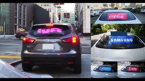 Transparent Rear Window Car LED Screen 870*280mm #carleddisplay