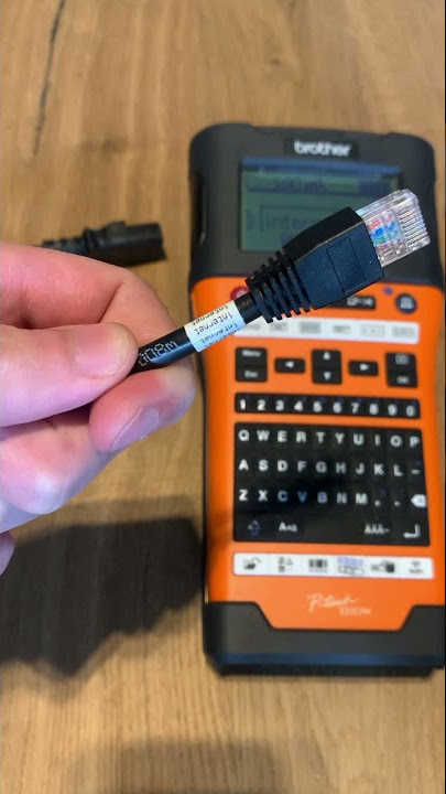 Easiest way to label a cable - Brother E550W #Shorts