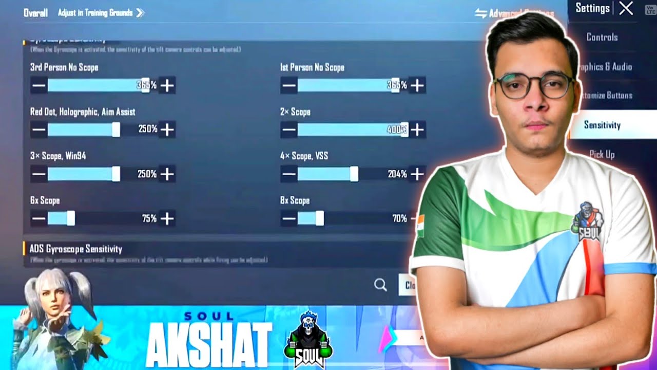 Soul Akshat Sensitivity Code | Soul Akshat Reveal His Secret Sensitivity Settings Bgmi