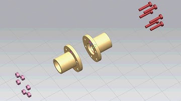 Flange coupling assembly in nx