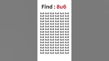 Only 5% of Highly Observational People Can Trace 8u6 in 5 secs #shorts #brainteaser