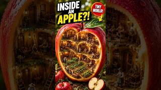 👉 Tiny People Living Inside an Apple 🍎 | Magical Mini World/ #ytshorts #cinematicvideo #foodart