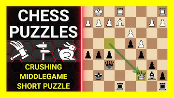 Chess Puzzles to Practice. Themes: Crushing, Middlegame, Short puzzle. Learn Chess