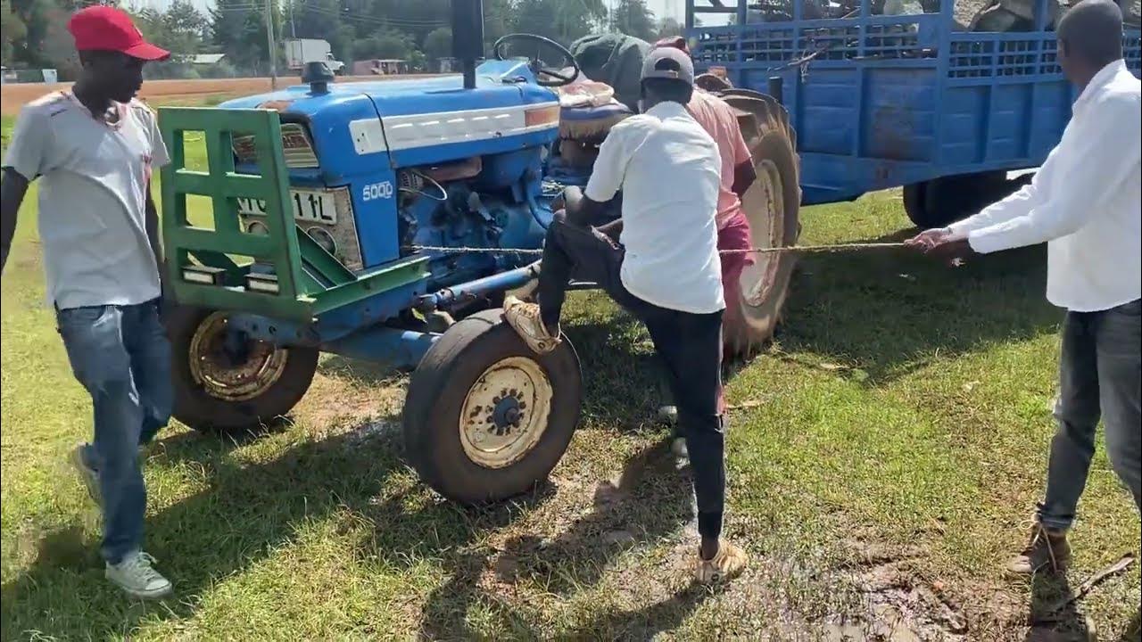 How to start a tractor without a battery Ford 5000 YouTube