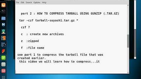 gunzip to compress tarball file using linux commands