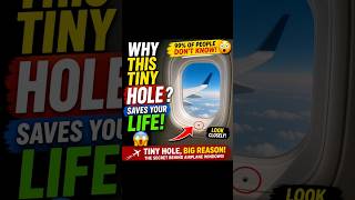 "This Tiny Hole in Airplane Windows Saves Your Life 😳✈️"#aviation #facts