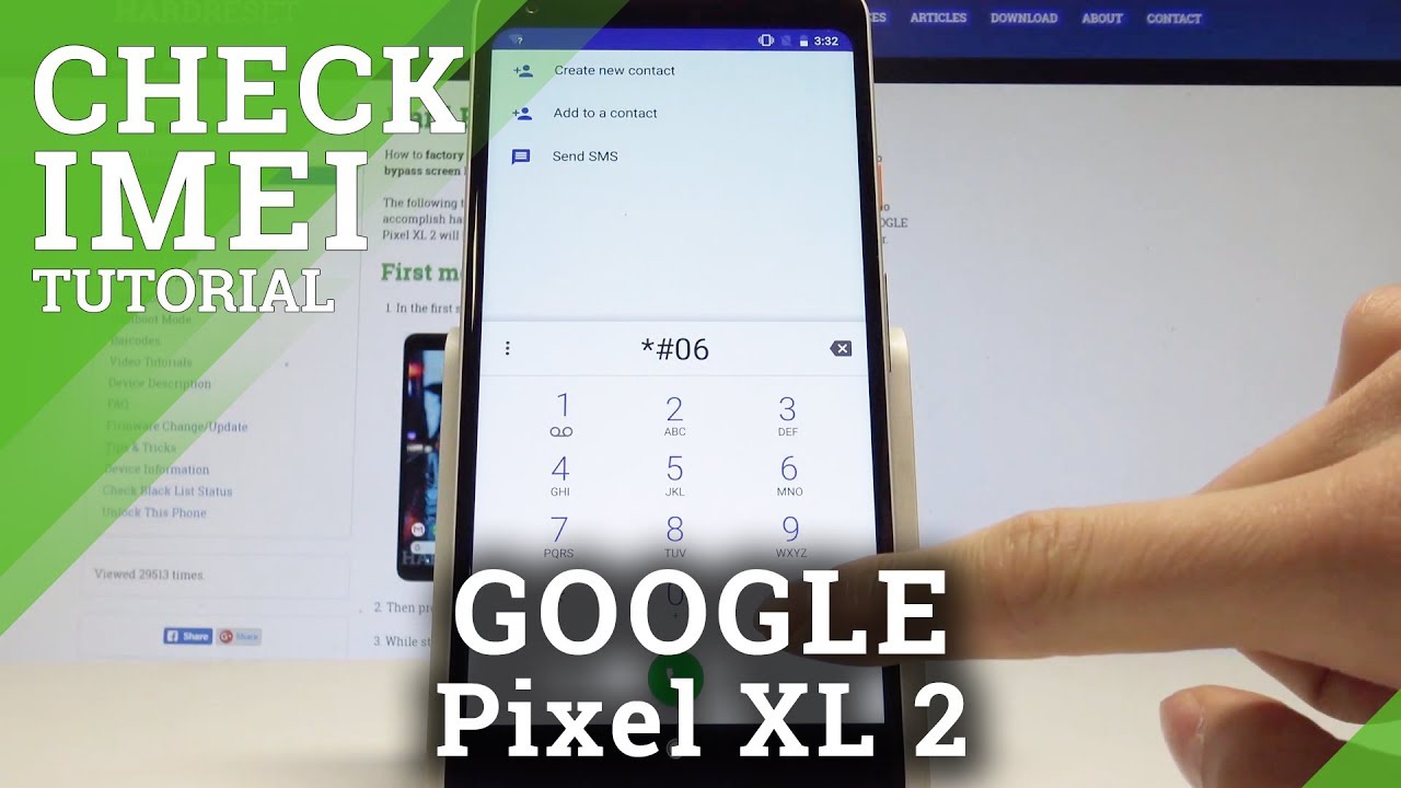 How to Check IMEI in GOOGLE Pixel XL 2 - How to Find Serial Number 