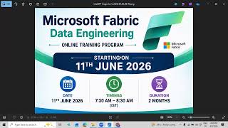 Enroll for Online Training Program on Microsoft Fabric Data Engineering