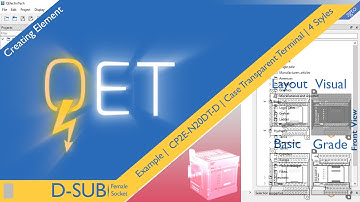 QET QElectroTech, Creating Element : CP2E-N20DT-D | PLC | Case Transparent Terminal