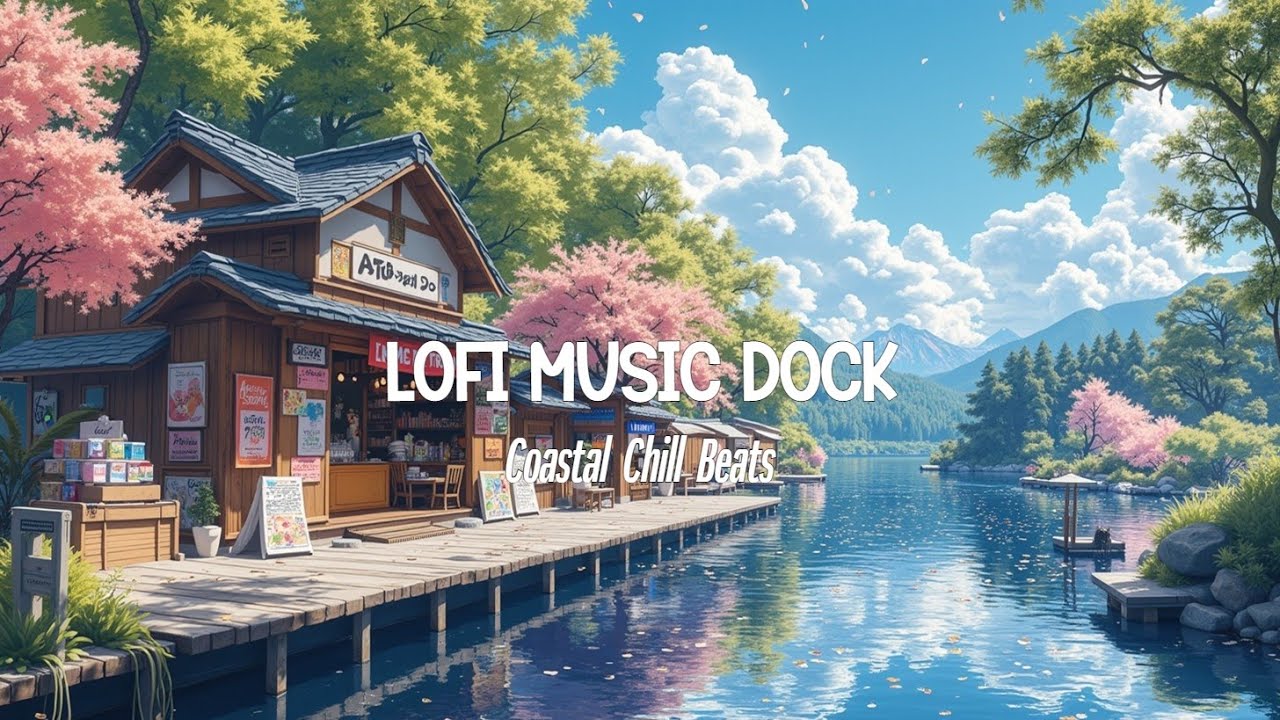 Peaceful Japanese Lofi Music Relaxing Chill Beats Cherry Blossom Lakeside Scenery