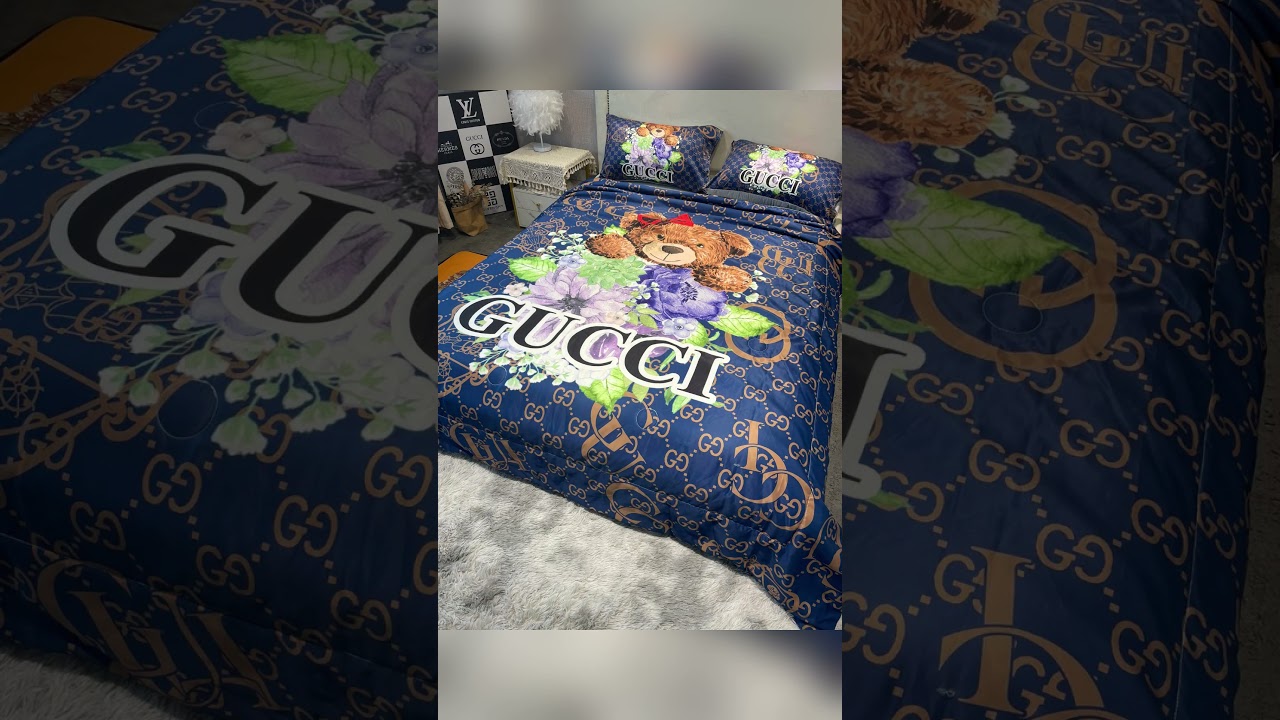 Elevate Your Summer with Luxurious Gucci Silk Bedding Set! 😍