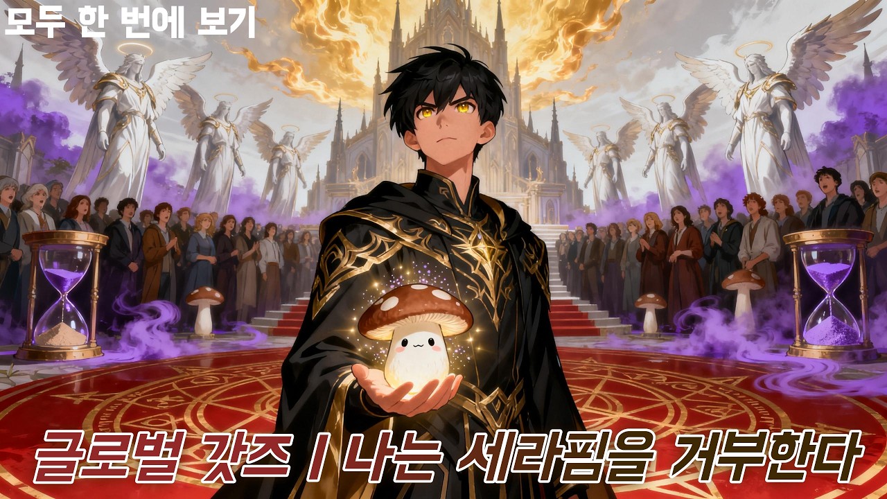 【FULL】세계 최초 공개!🔥신들이 지배하는 이 글로벌 시대에, 나는 SSS급 세라프가 되기를 거부한다. 버섯으로 신들을 처단하겠다! #웹툰