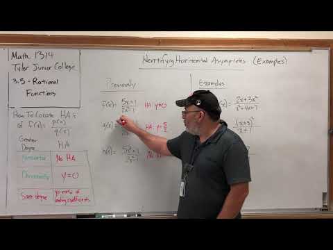 3.5.7 Rational Functions – Identifying Horizontal Asymptotes (More Examples)