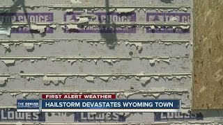 Hailstorm devastates Wyoming town