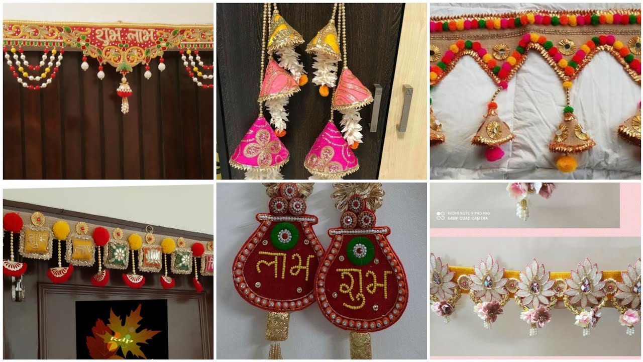TOP 30 ! Toran & Jhumar Design With fabric | Latest Designer Bandhanwar | Door Hanging [Diwali 2020]