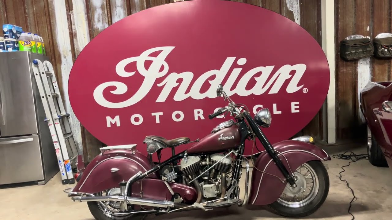 1950 Indian Chief, survivor, parked in 2013, matching numbers