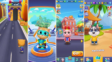 Talking Tom Gold Run,Talking Tom Hero Dash,Pet Runner,Running Pet (Android/iOS) Gameplay
