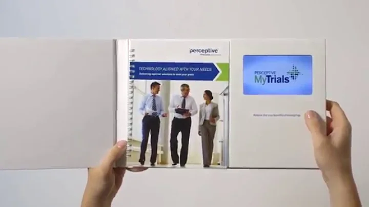 Corporate Video Brochure With 5.0 IPS Screen & Integrated Ring Bound Booklet