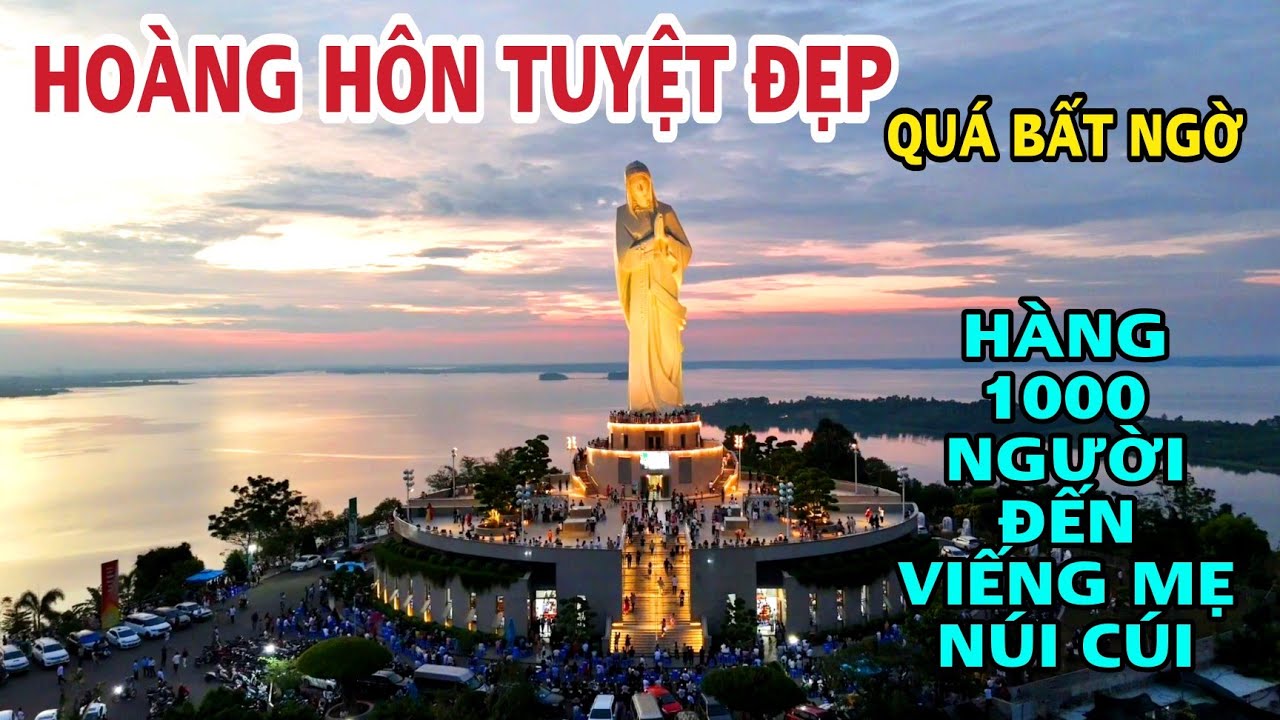 HOÀNG HÔN TUYỆT ĐẸP Tại ĐỨC MẸ NÚI CÚI Hàng 1000 đến Viếng ĐỨC MẸ.