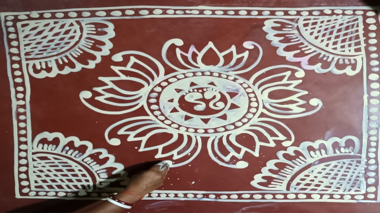 alpona banane ke simple tarika / sahi tarika alpona banane ka