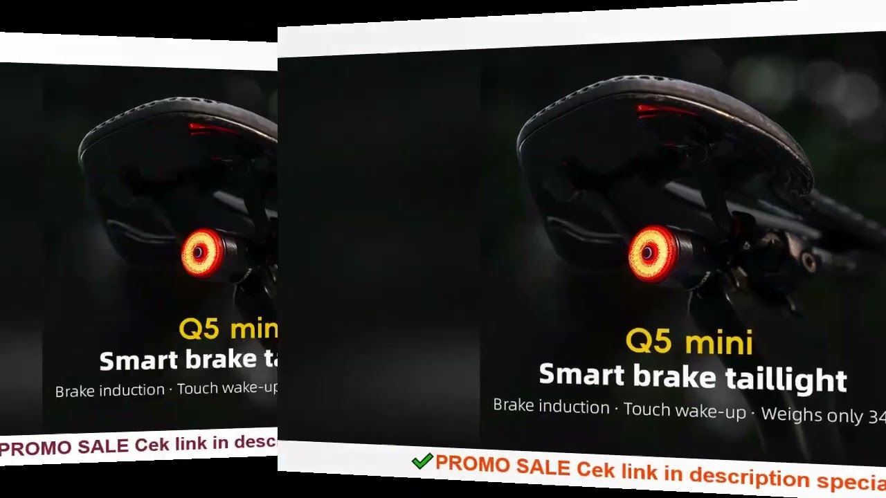 ROCKBROS Bicycle Smart Auto Brake Sensing Light IPx6 Bike Rear Light Type-C Charging Taillight Q5 Mi