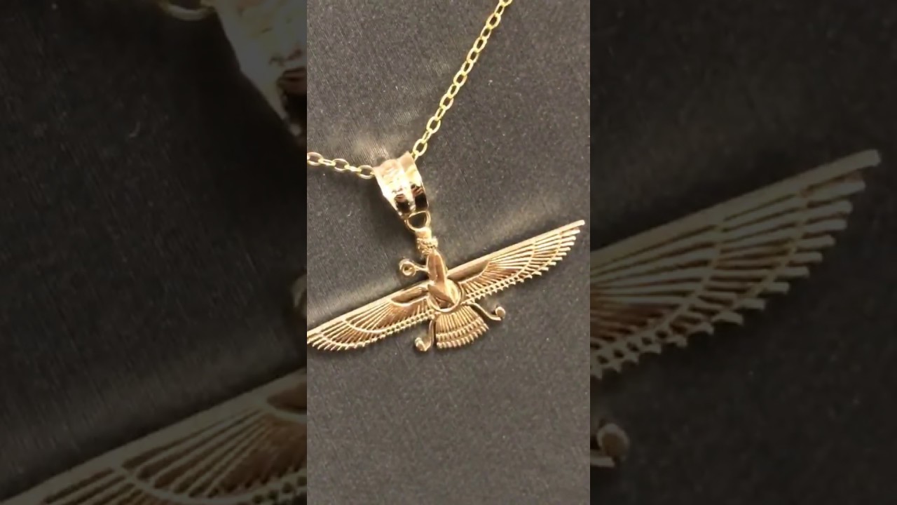 LA BLINGZ 10K Rose Gold Farvahar Womens Pendant
