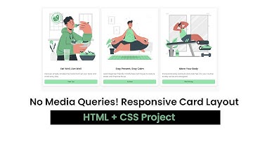 Create Responsive Cards Without Media Queries | HTML & CSS Project