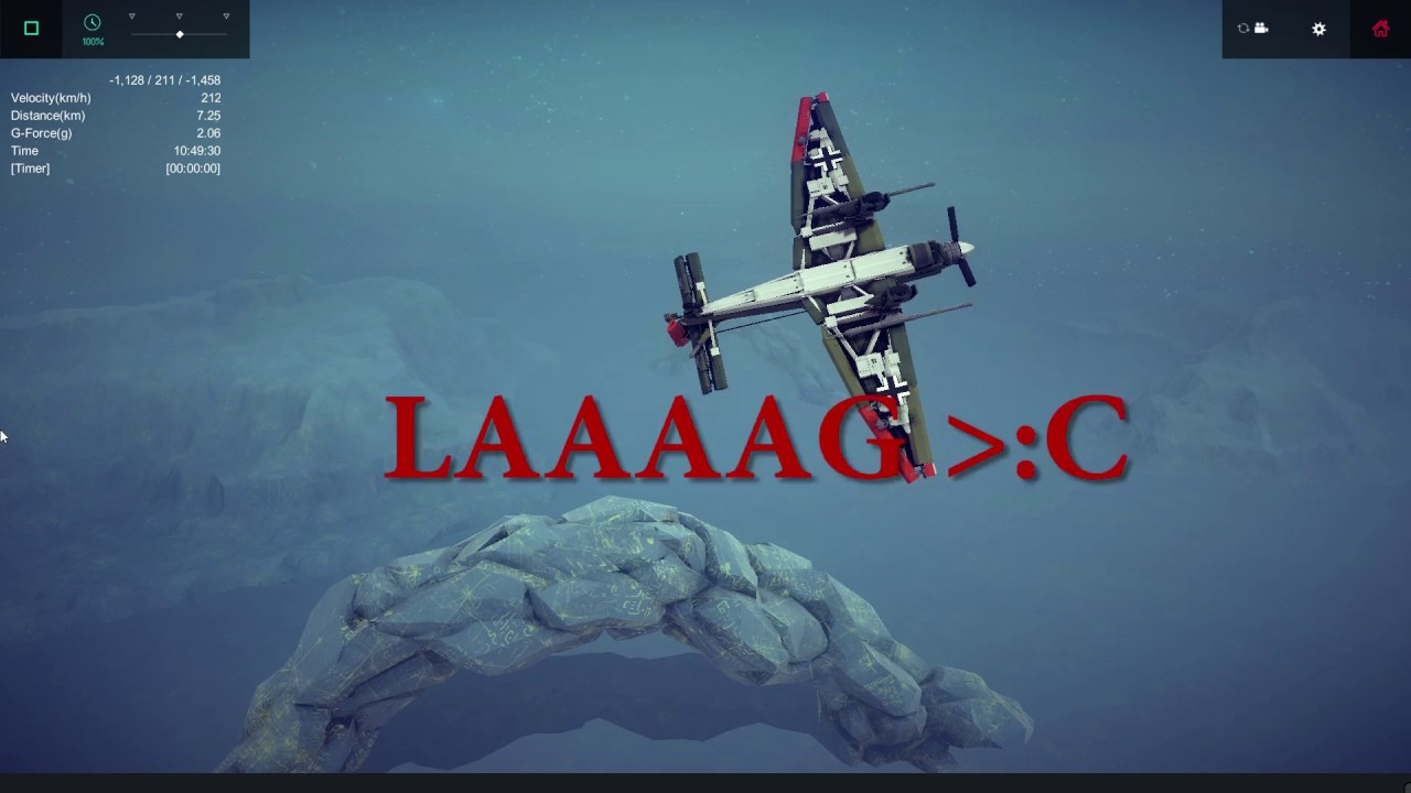 Besiege - CCCanyon's Stuka vs Barren Expanse Arches