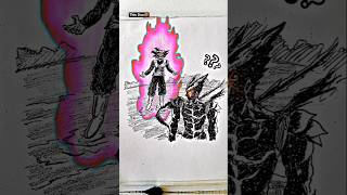 Gokublack &amp; Garou ☠️ Speed Drawing StickMan Anime 😳#shorts #anime #drawing #gokublack #garou