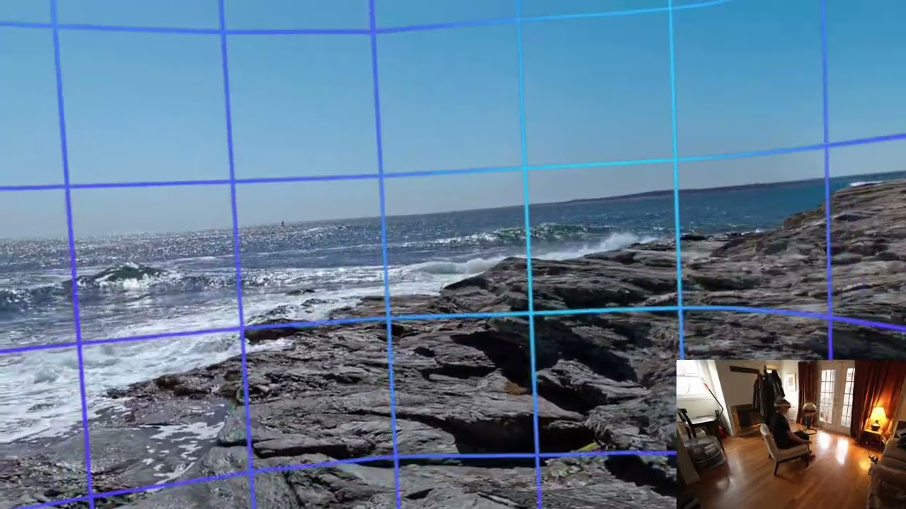 Explore the world with Orbis VR 5: A rocky beach with waves crashing